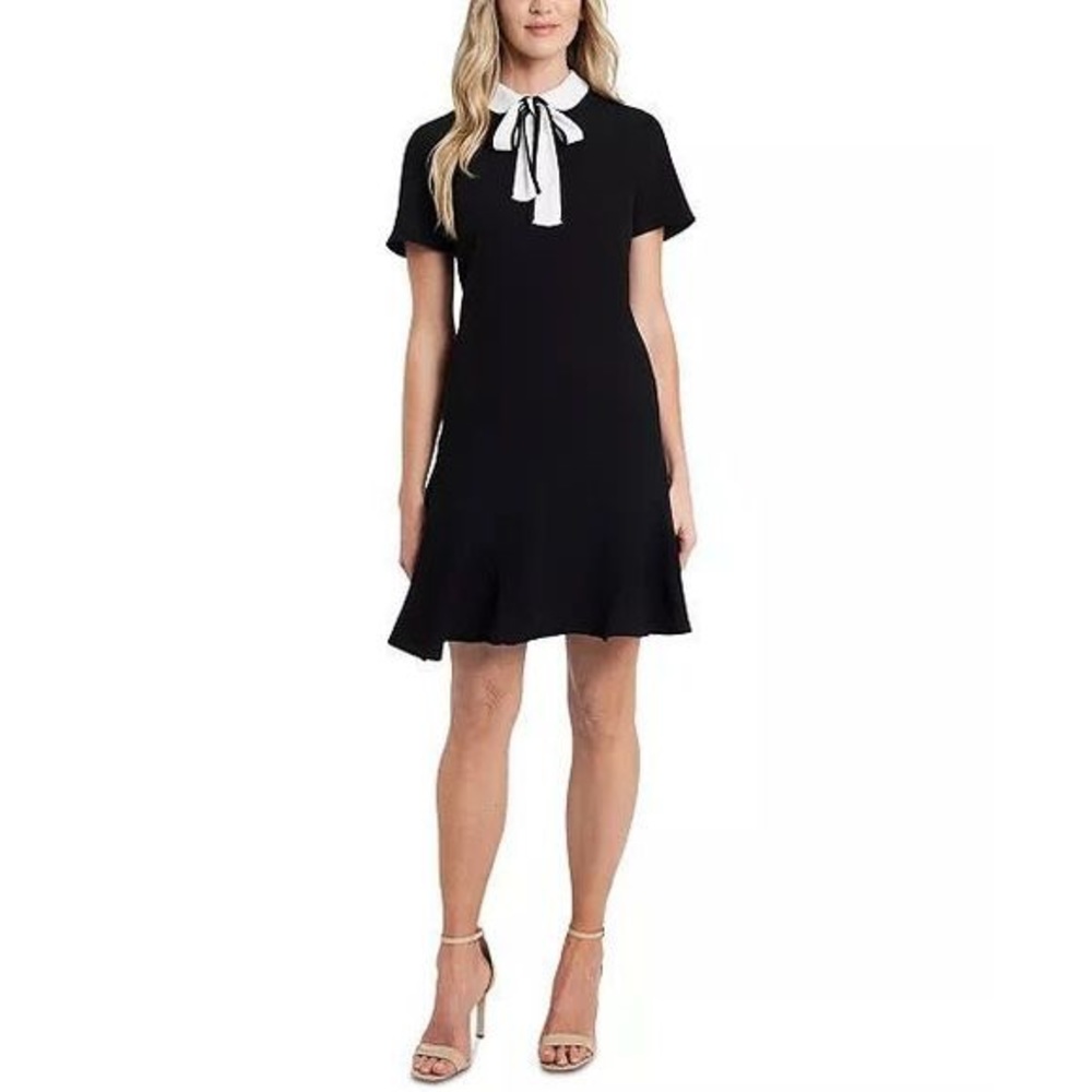 CeCe Bow Neck Crepe Dress Size 2
